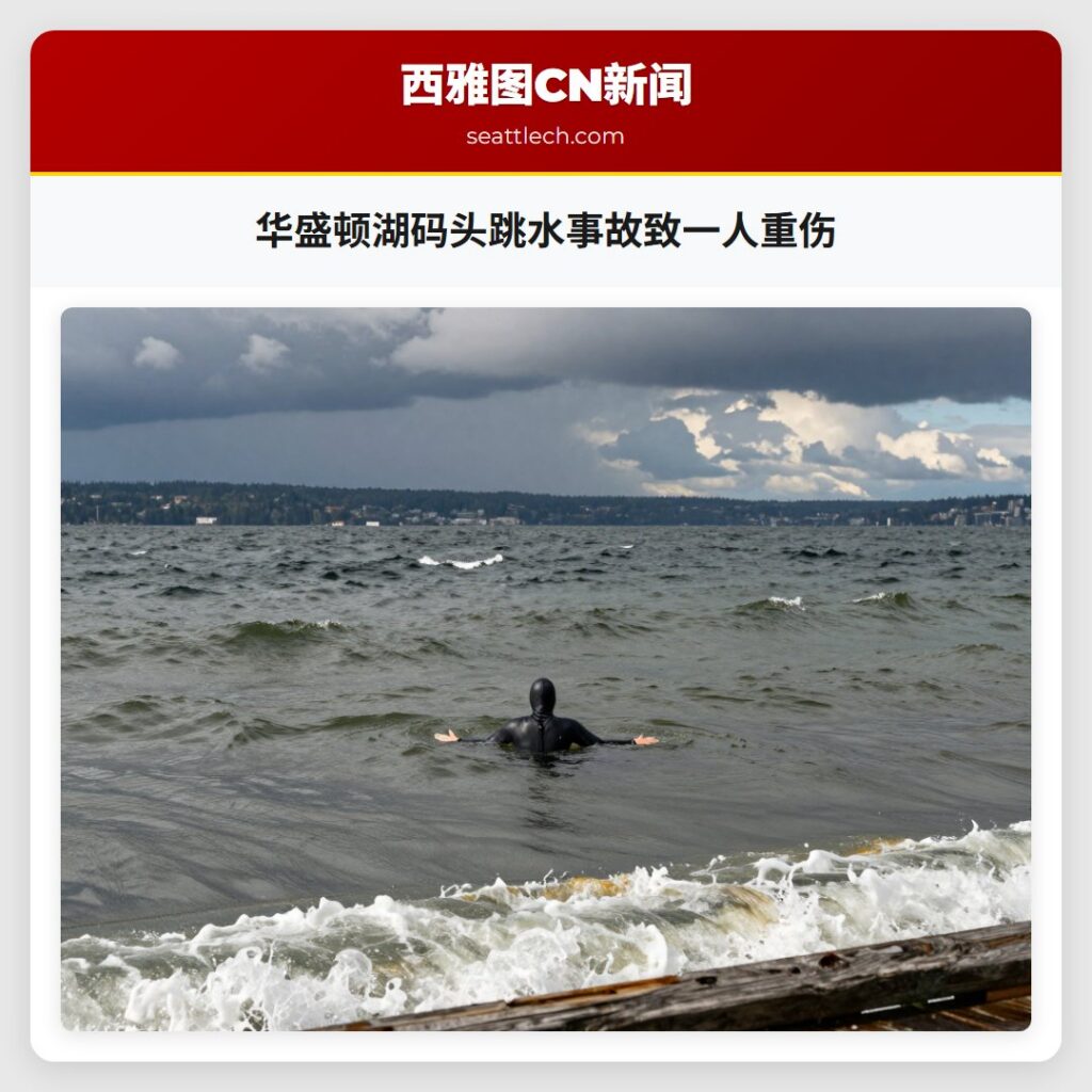 华盛顿湖码头跳水事故致一人重伤