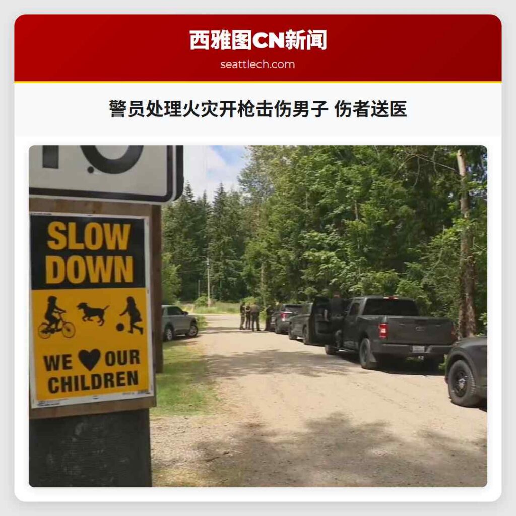 警员处理火灾开枪击伤男子 伤者送医
