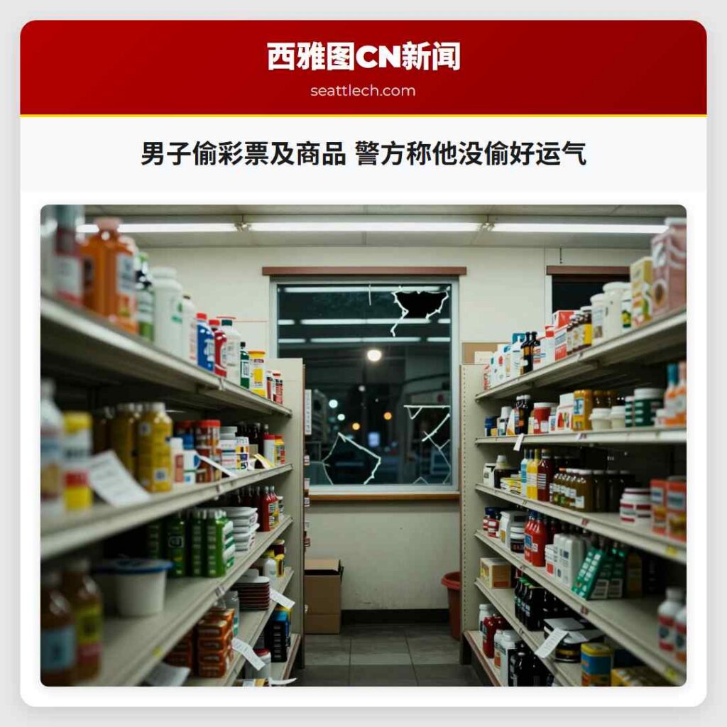 男子偷彩票及商品 警方称他没偷好运气