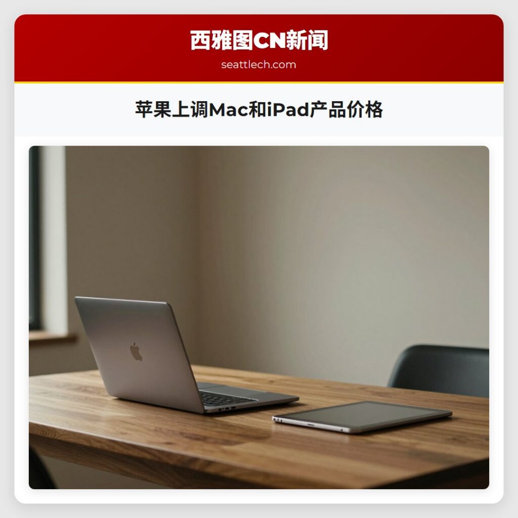 苹果上调Mac和iPad产品价格