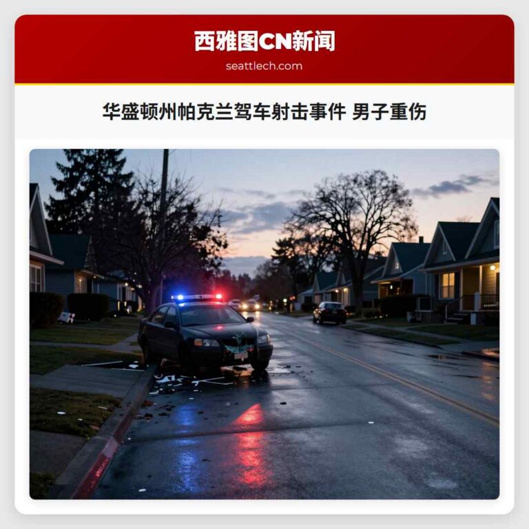 华盛顿州帕克兰驾车射击事件 男子重伤