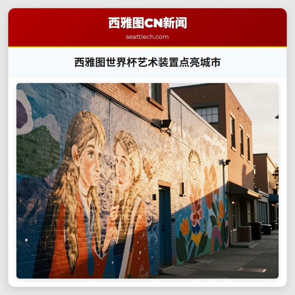 西雅图世界杯艺术装置点亮城市