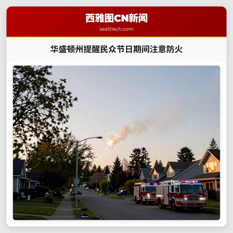 华盛顿州提醒民众节日期间注意防火
