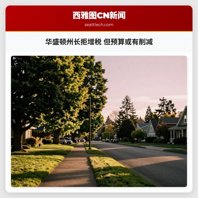 华盛顿州长拒增税 但预算或有削减