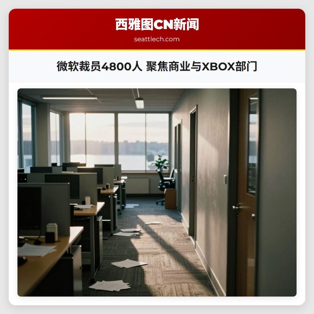 微软裁员4800人 聚焦商业与XBOX部门