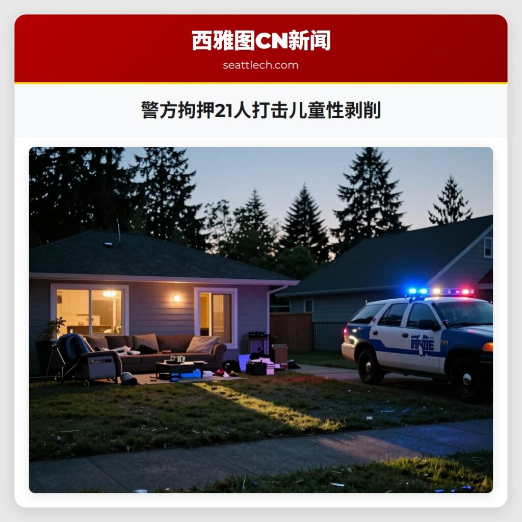 警方拘押21人打击儿童性剥削