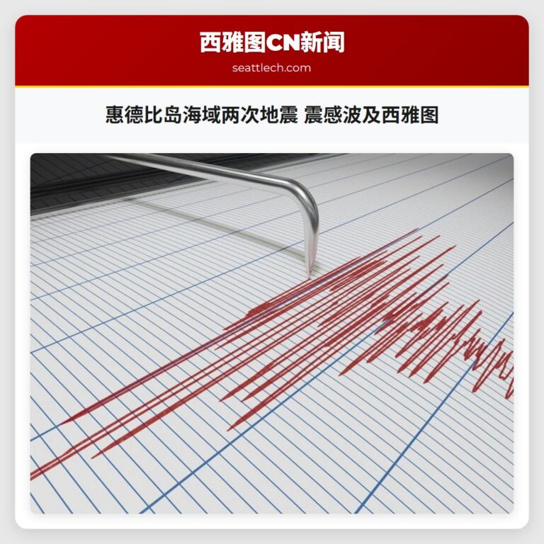 惠德比岛海域两次地震 震感波及西雅图