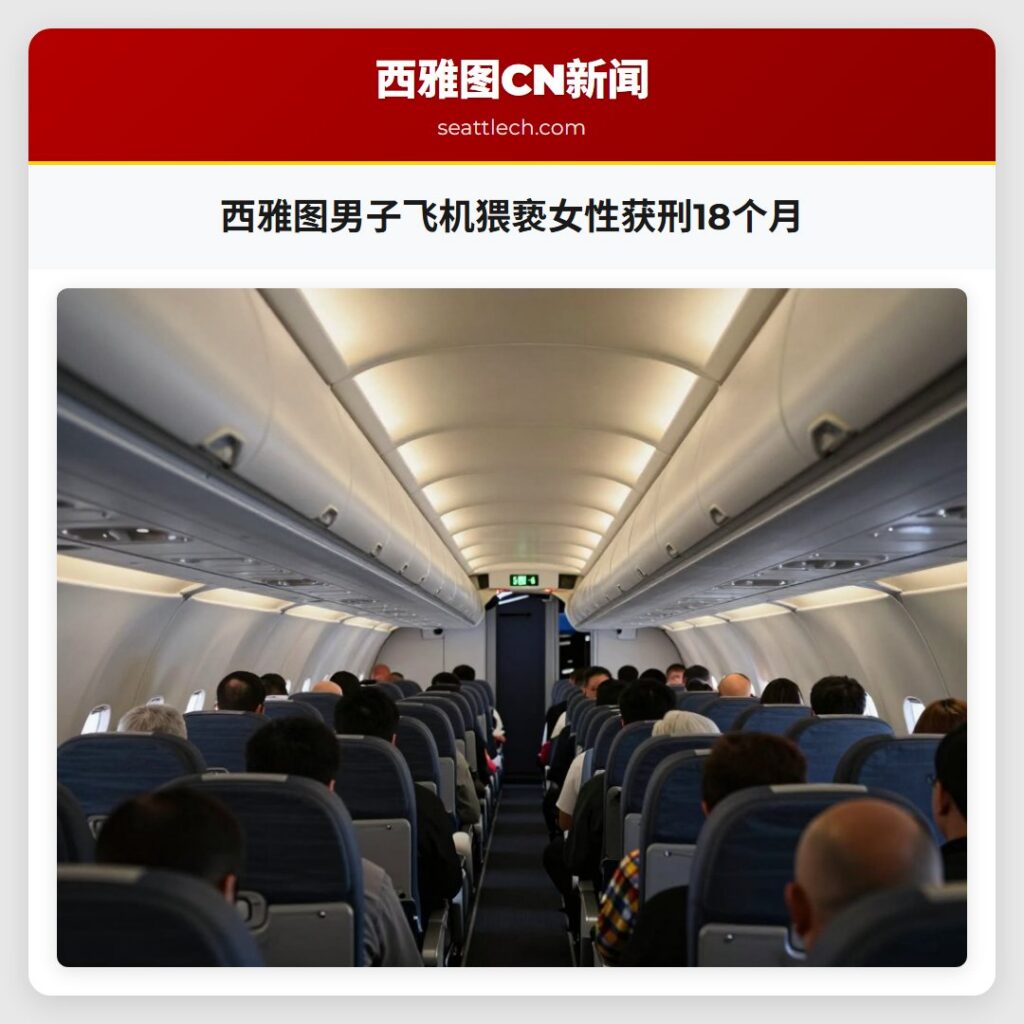 西雅图男子飞机猥亵女性获刑18个月