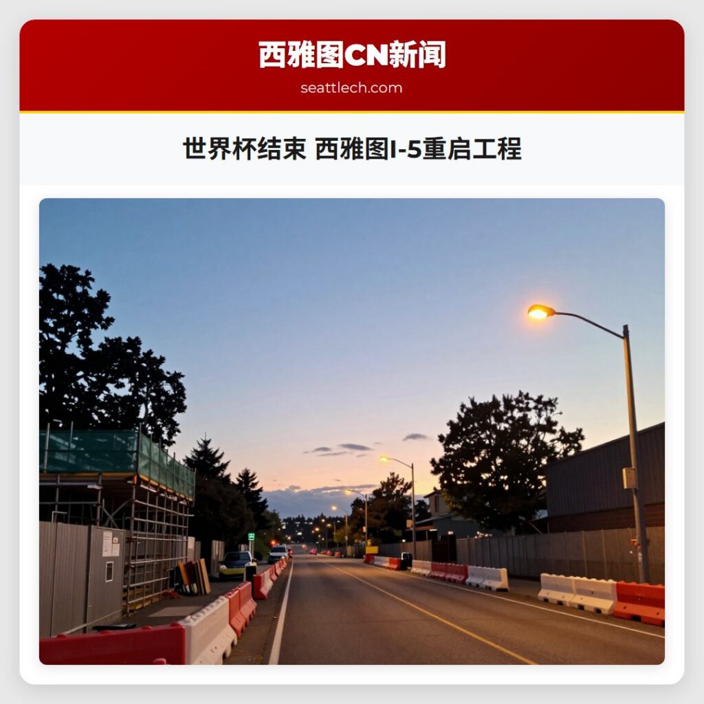 世界杯结束 西雅图I-5重启工程