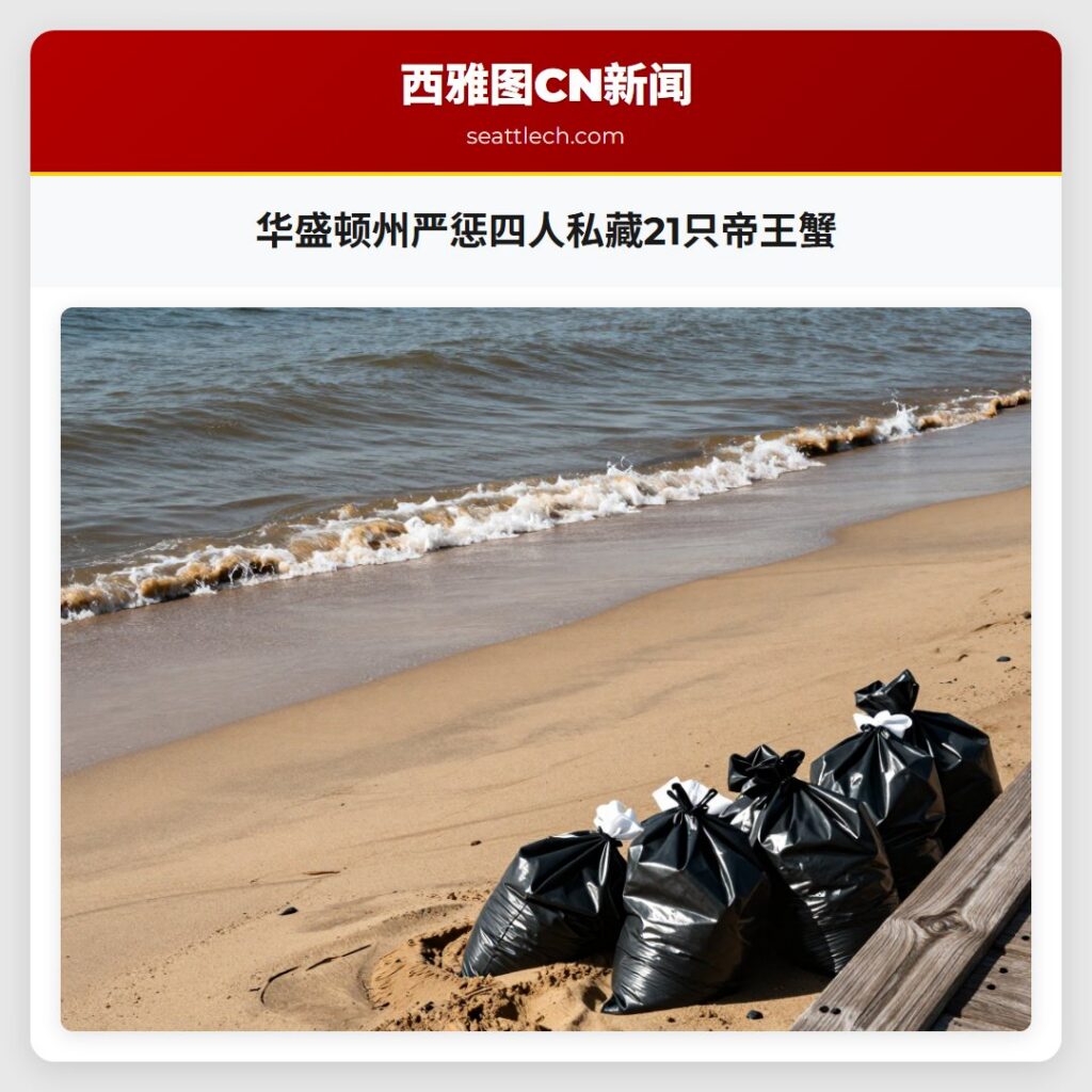 华盛顿州严惩四人私藏21只帝王蟹