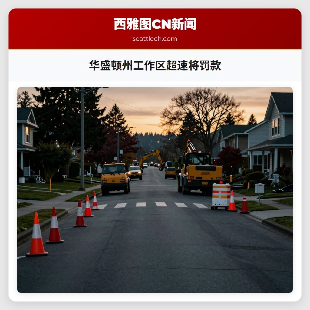 华盛顿州工作区超速将罚款