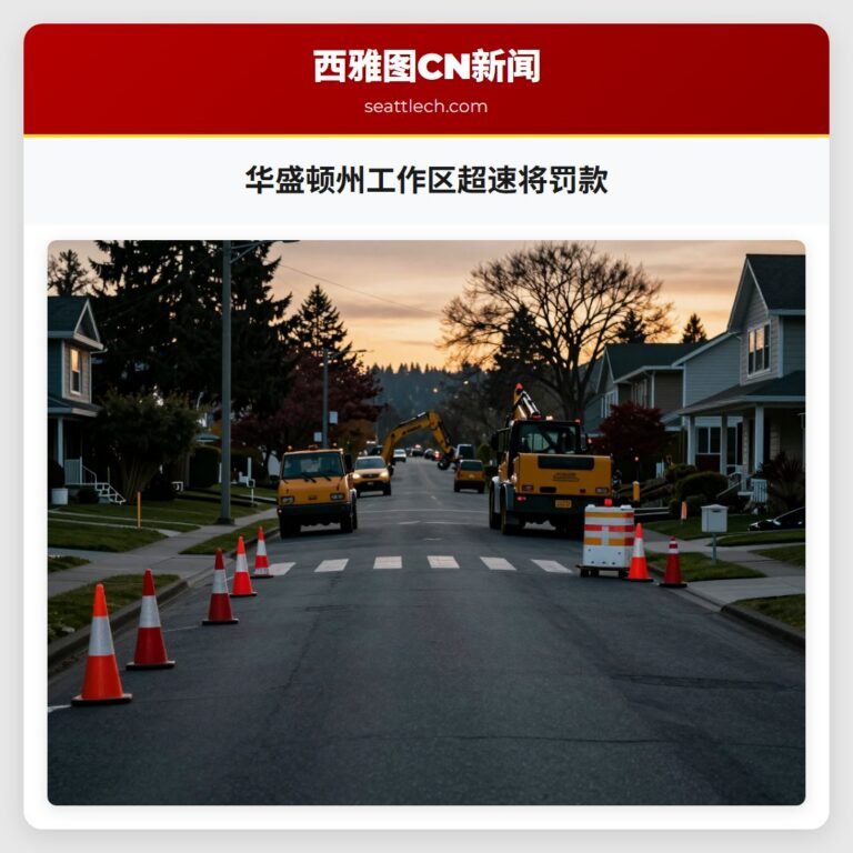 华盛顿州工作区超速将罚款