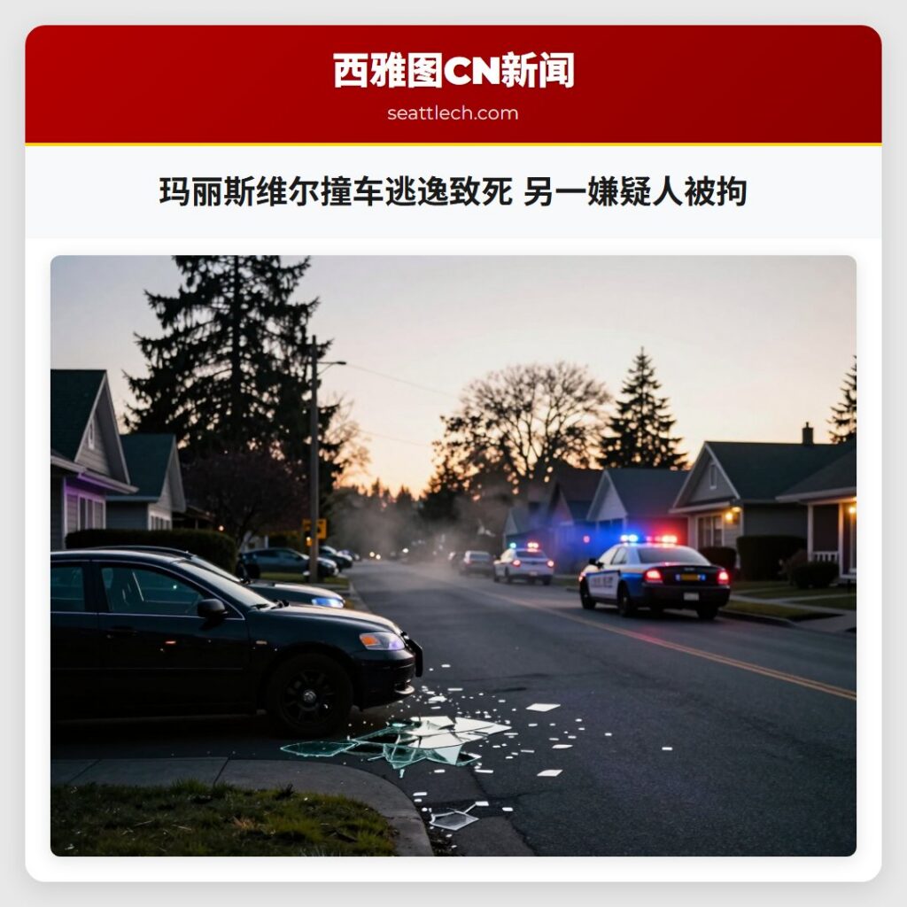 玛丽斯维尔撞车逃逸致死 另一嫌疑人被拘