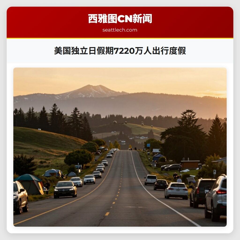 美国独立日假期7220万人出行度假