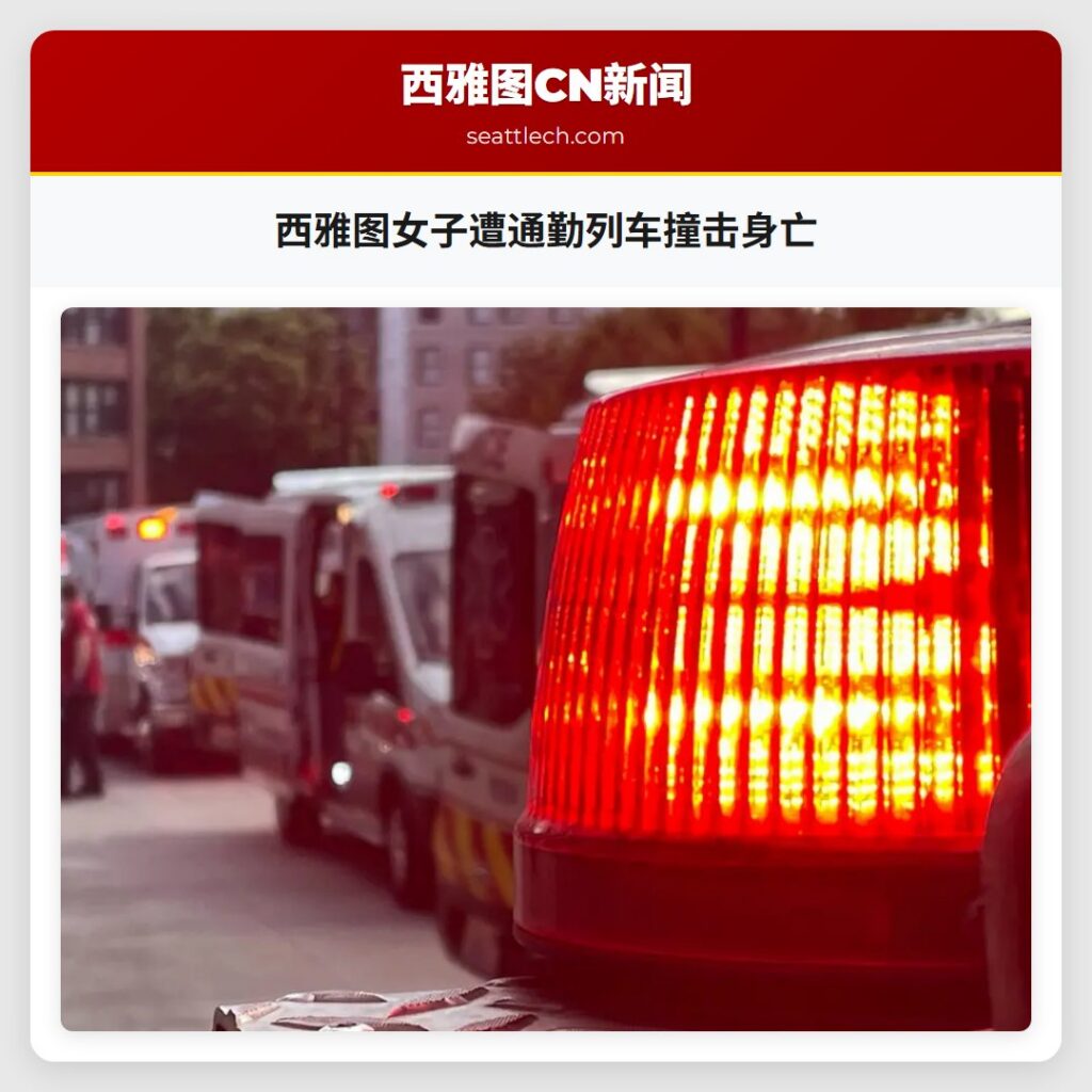 西雅图女子遭通勤列车撞击身亡