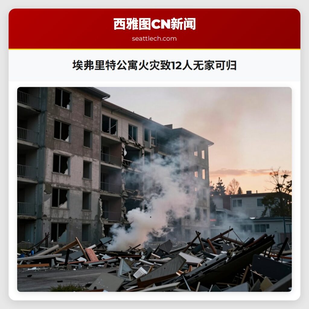 埃弗里特公寓火灾致12人无家可归