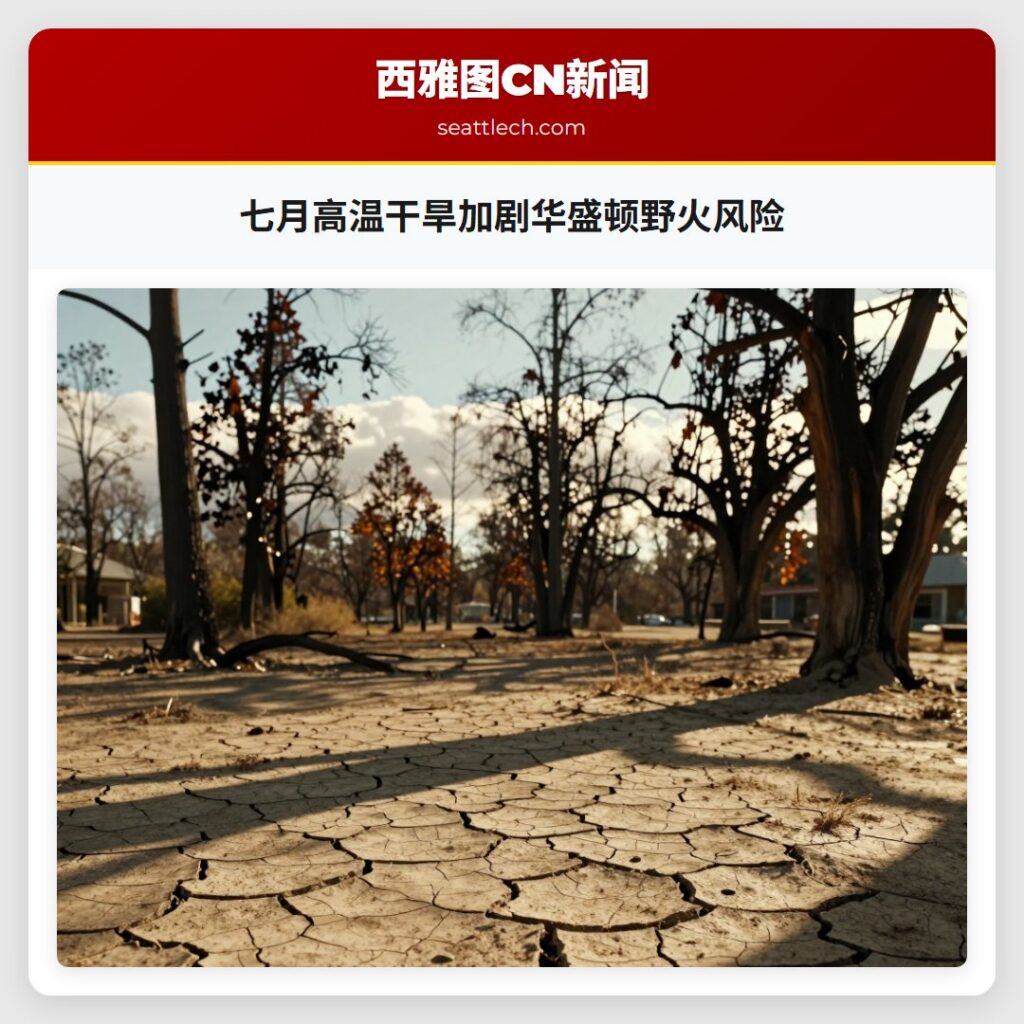 七月高温干旱加剧华盛顿野火风险
