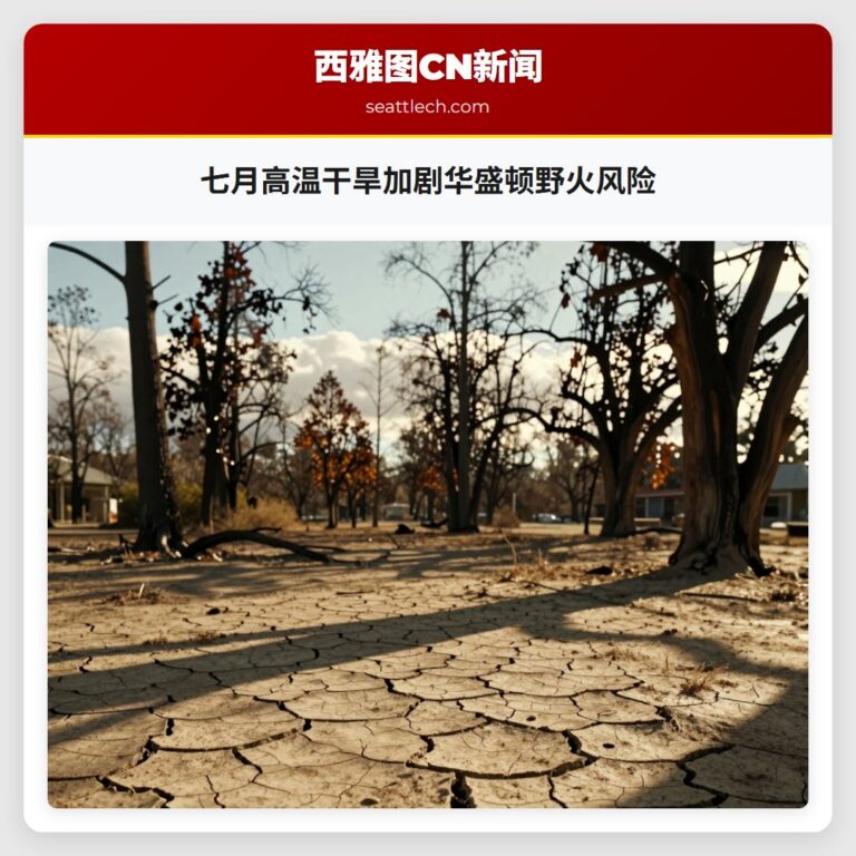 七月高温干旱加剧华盛顿野火风险