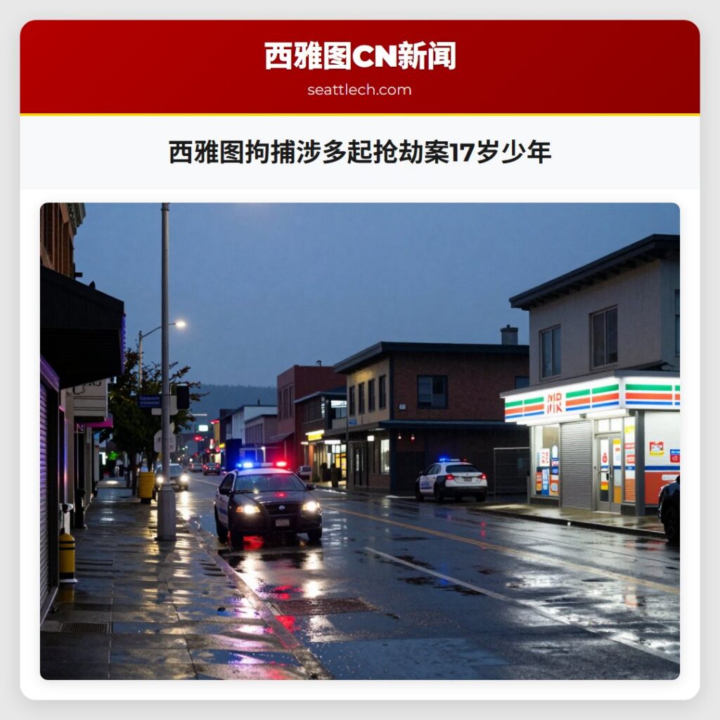 西雅图拘捕涉多起抢劫案17岁少年