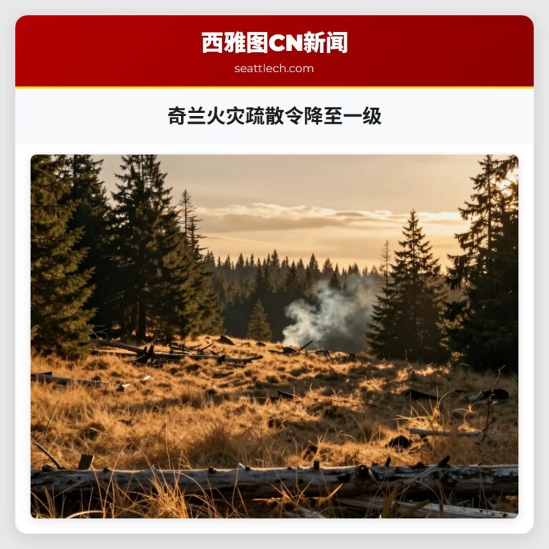奇兰火灾疏散令降至一级