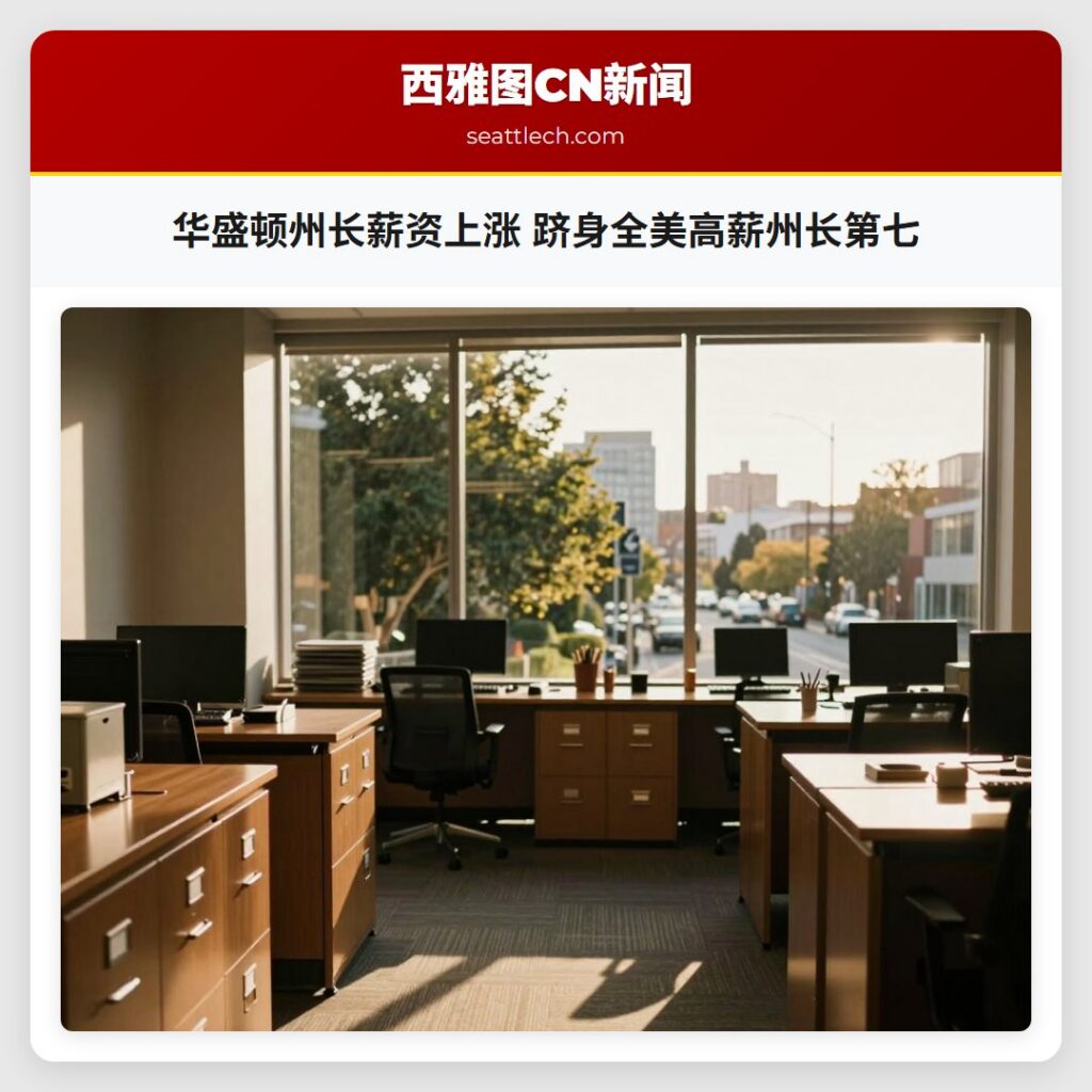 华盛顿州长薪资上涨 跻身全美高薪州长第七