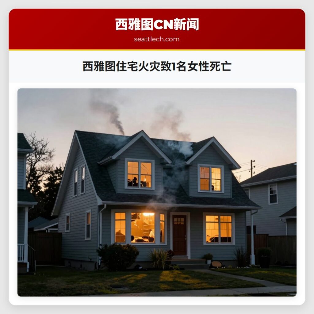 西雅图住宅火灾致1名女性死亡