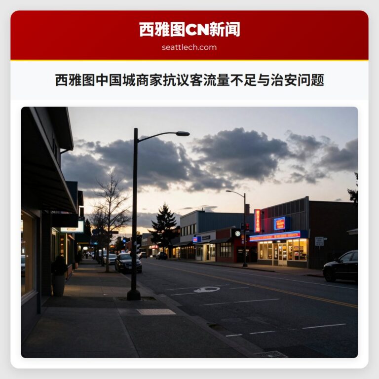 西雅图中国城商家抗议客流量不足与治安问题