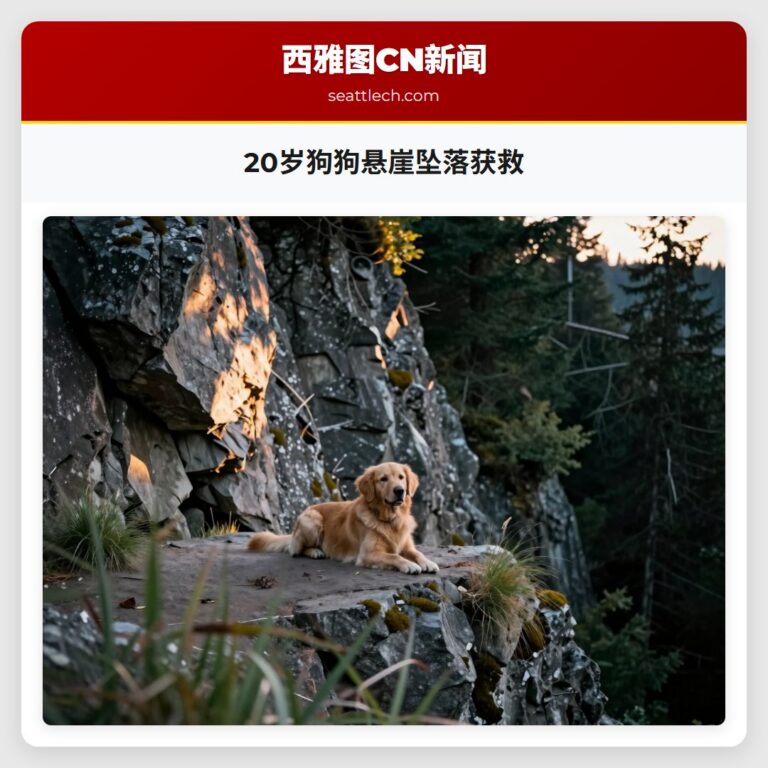 20岁狗狗悬崖坠落获救