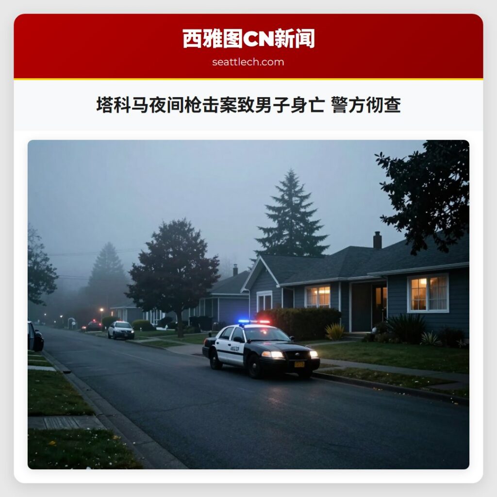 塔科马夜间枪击案致男子身亡 警方彻查