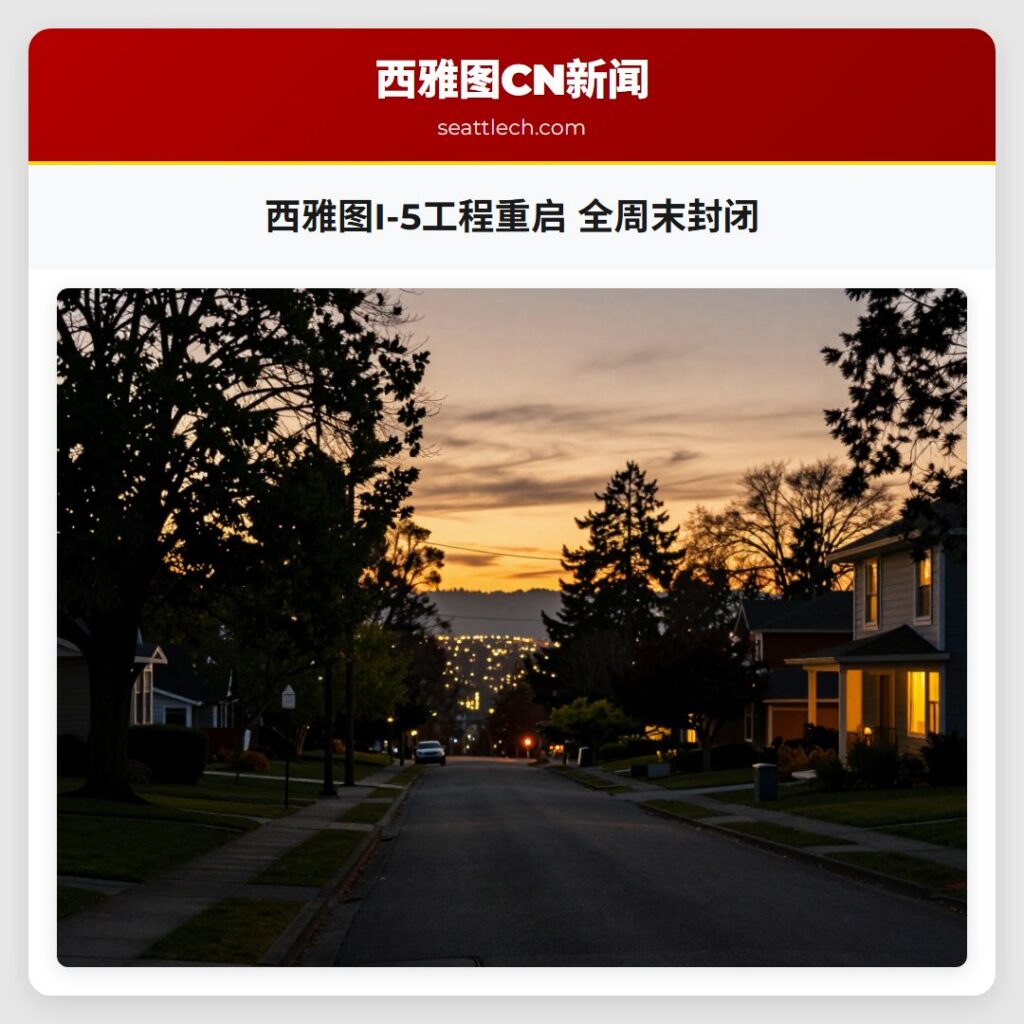 西雅图I-5工程重启 全周末封闭