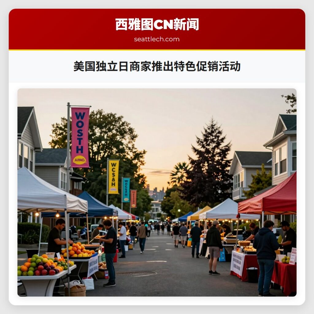 美国独立日商家推出特色促销活动
