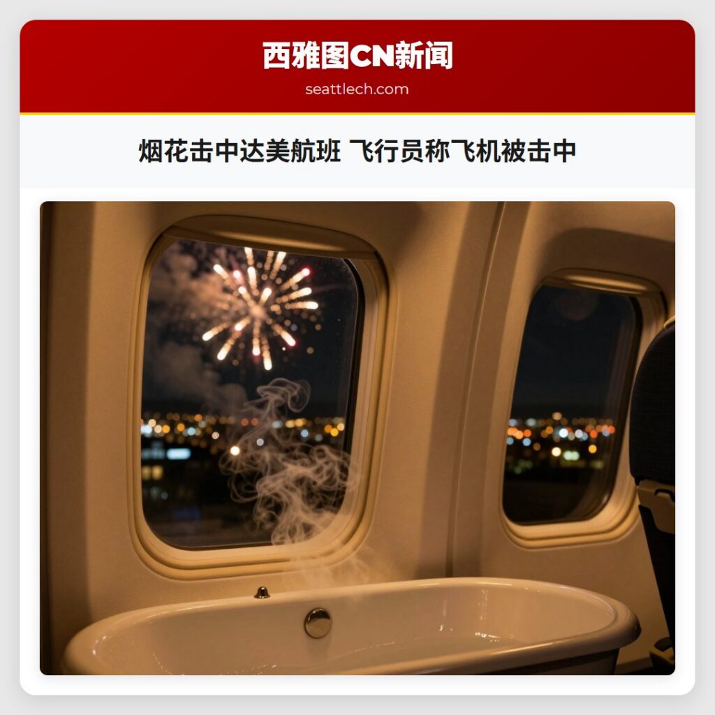 烟花击中达美航班 飞行员称飞机被击中