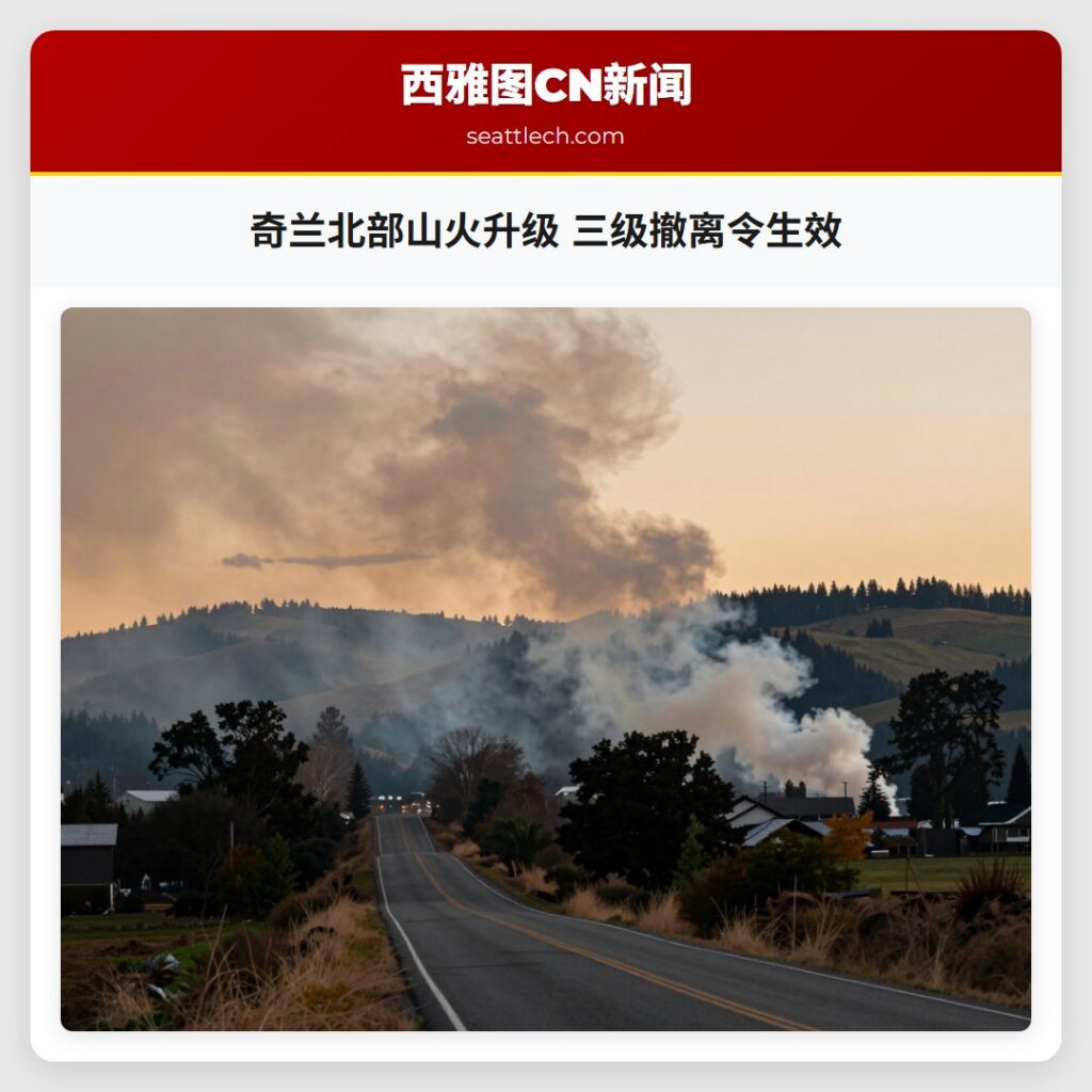 奇兰北部山火升级 三级撤离令生效