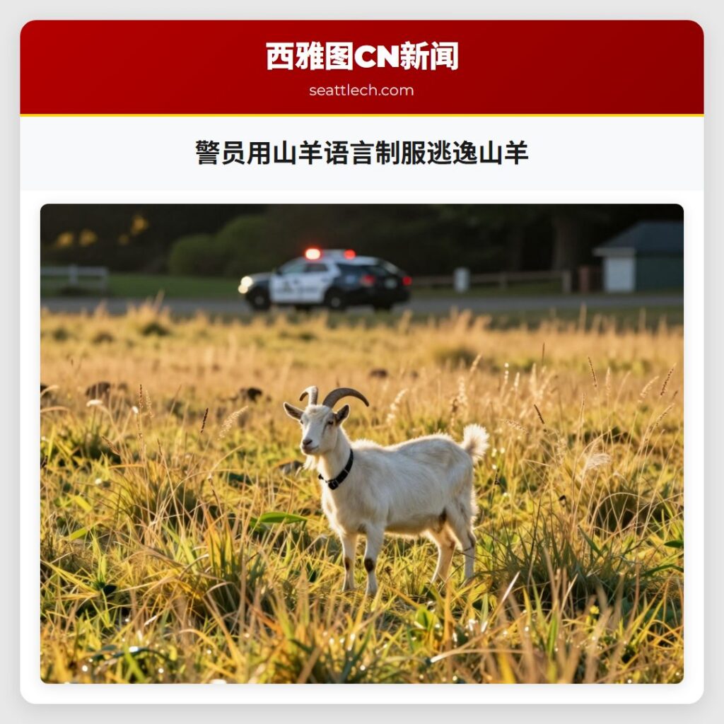 警员用山羊语言制服逃逸山羊