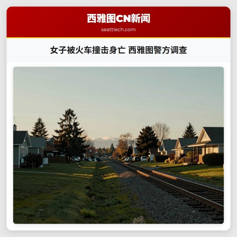 女子被火车撞击身亡 西雅图警方调查