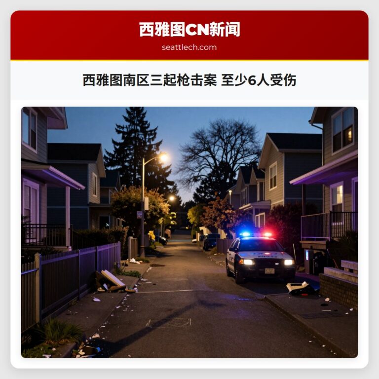 西雅图南区三起枪击案 至少6人受伤